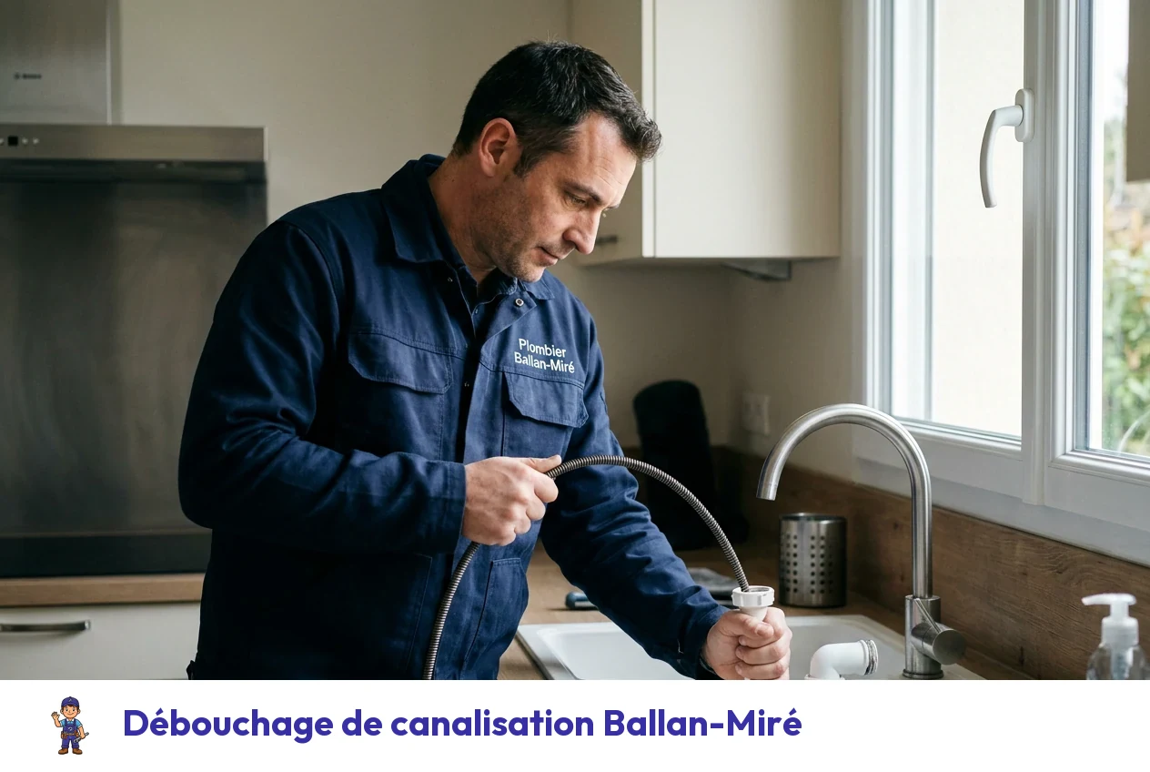 Débouchage de canalisation à Ballan-Miré