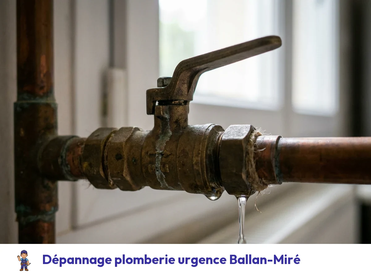 Dépannage plomberie urgence à Ballan-Miré
