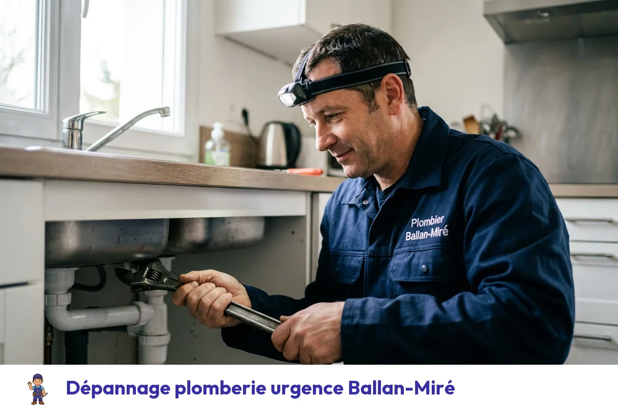 Dépannage plomberie urgence à Ballan-Miré