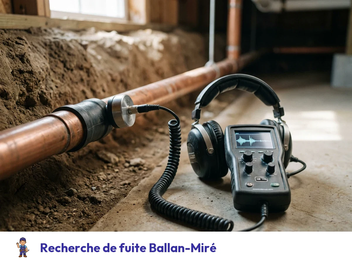 Recherche de fuite à Ballan-Miré