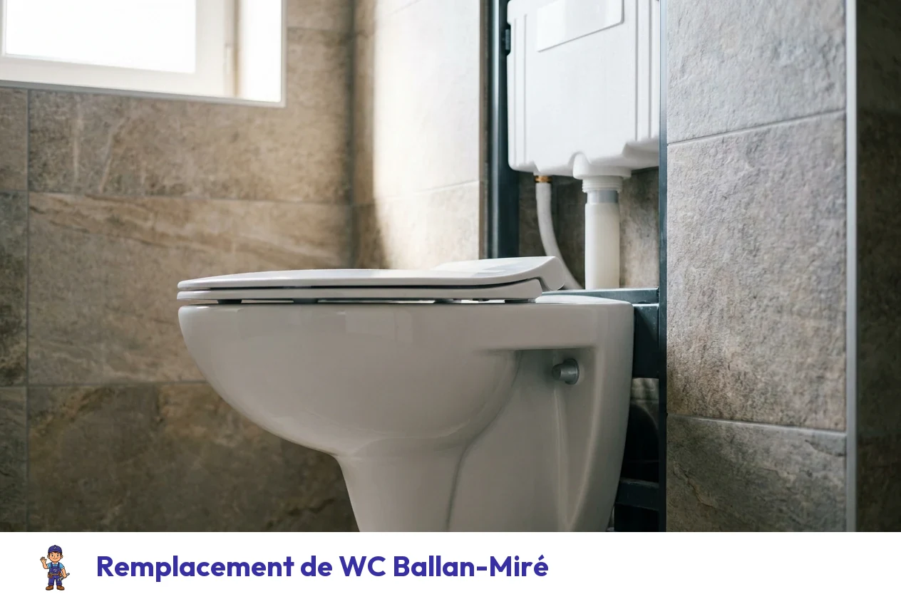 Remplacement de WC à Ballan-Miré