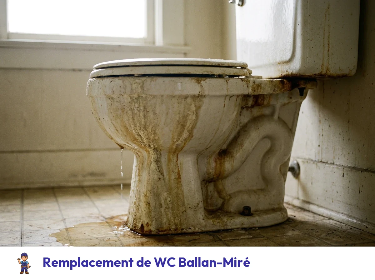 Remplacement de WC à Ballan-Miré