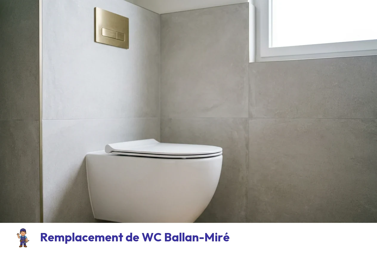 Remplacement de WC à Ballan-Miré