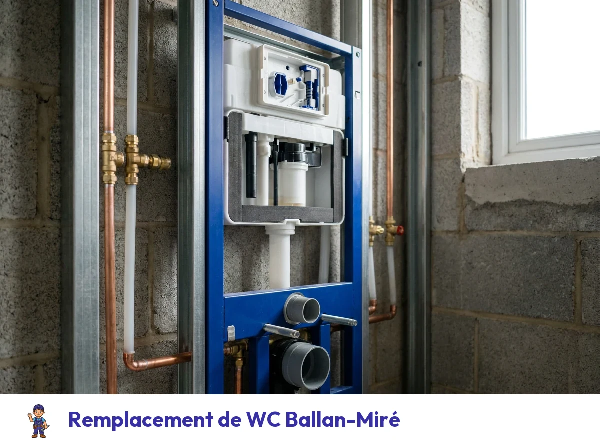 Remplacement de WC à Ballan-Miré