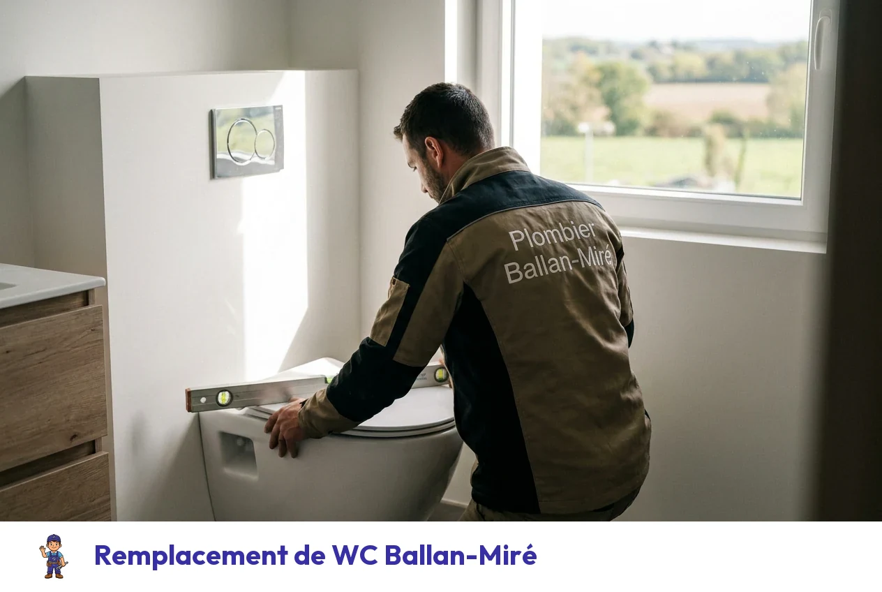 Remplacement de WC à Ballan-Miré