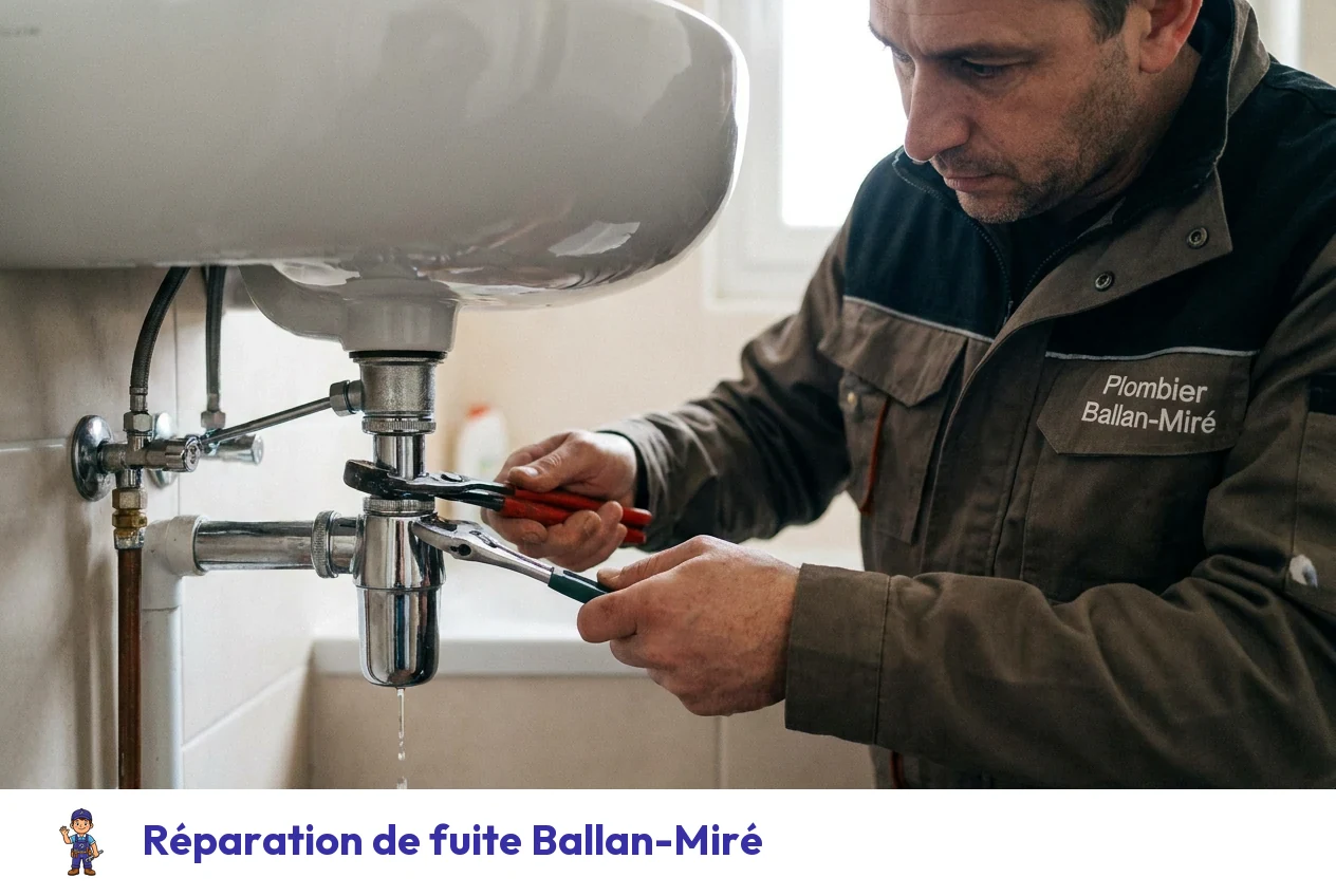 Réparation de fuite à Ballan-Miré